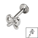 view all Titanium Internally Threaded Labrets 1.2mm - Cute Bow body jewellery