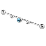 view all Steel Triple Jewel Industrial Scaffold Barbell IND30 body jewellery