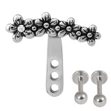 view all Steel Helix Ear Jacket - Daisy Flower body jewellery