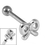 view all Titanium Internally Threaded Micro Barbells 1.2mm - Cute Bow body jewellery