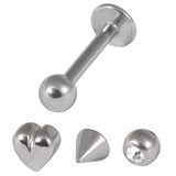 view all Multipack - Steel Labret and Attachments Set 1.2mm body jewellery