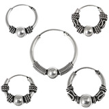 view all Sterling Silver Hoops - Earrings H40A body jewellery