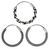 view all Sterling Silver Hoops - Earrings   H117-H123 body jewellery