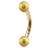view all Zircon Steel Micro Curved Bar with Zircon Steel Shimmer Balls 1.2mm body jewellery