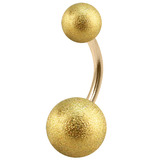 view all Zircon Steel Shimmer Ball Belly Bar 1.6mm with 8-5mm Balls body jewellery