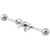 view all Steel Cute Bow Industrial Scaffold Barbell IND36 body jewellery