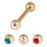 view all Multipack - Zircon Steel Single Jewelled Barbell and Jewelled Balls Set body jewellery