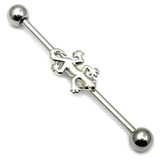 view all Steel Industrial Scaffold Barbell with a Gecko IND15 body jewellery