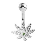 view all Belly Bar - Jewelled Ganja body jewellery