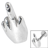 view all Steel Threaded Attachment - 1.2mm and 1.6mm Middle Finger body jewellery