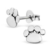 view all Sterling Silver Cute Paw Print Ear Stud Earrings ES103 body jewellery