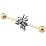 view all Zircon Steel Industrial Scaffold Barbell with Fly body jewellery