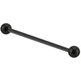 view all Black Steel Industrial Scaffold Barbell with Black Steel Shimmer Balls body jewellery