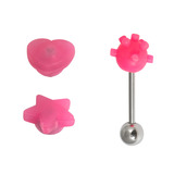 view all Multipack - Pink Passion Tongue Bar and Silicone Covers Pack body jewellery