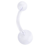 view all Bioflex Belly Bar with Acrylic Balls body jewellery