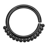 view all Black Steel Tribal Continuous Twist Ring (Seamless Ring) body jewellery