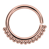 view all Rose Gold Steel Tribal Continuous Twist Ring (Seamless Ring) body jewellery