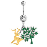 view all Belly Bar - Woodland Reindeer body jewellery