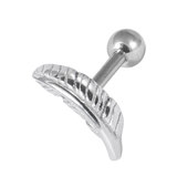 view all Steel Micro Barbell with Quill Feather Attachment 1.2mm body jewellery
