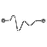 view all Steel Heartbeat Industrial Scaffold Barbell IND54 body jewellery