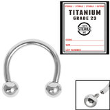 view all Sterile Titanium Internal Thread Circular Barbells (CBB) (Horseshoes) body jewellery