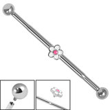 view all Titanium Internally Threaded Industrial Scaffold Barbells 1.6mm with Titanium balls - midway Daisy body jewellery