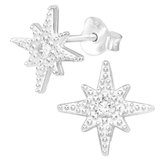 view all Sterling Silver Claw Set CZ 8 Point Starburst Ear Stud Earrings body jewellery