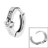 view all Surgical Steel Huggie Clicker Ear Ring - Jewelled Star body jewellery