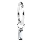 view all Steel Hinged Segment Ring With Steel Jewelled Baguette Charm body jewellery