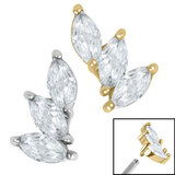 view all Steel Climbing Marquise Fan for Internal Thread shafts in 1.2mm body jewellery