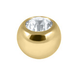 view all Gold Steel Jewelled Balls 1.6mm body jewellery