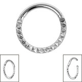 view all Titanium Pyramid Eternity Clicker Ring  body jewellery