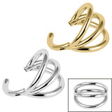view all Titanium Triple Band Hinged Clicker Ring body jewellery