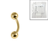 view all Sterile Gold Titanium Micro Curved Bar 1.2mm body jewellery