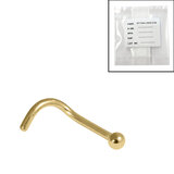 view all Sterile Gold Titanium Nose Studs - Ball body jewellery