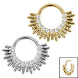 view all Titanium Ray of Light Hinged Clicker Ring body jewellery