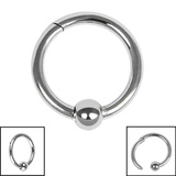 view all Titanium Hinged Ring with Ball body jewellery