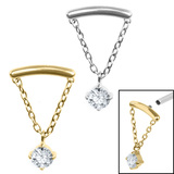 view all Titanium Internal Concealed Jewelled Chain Top body jewellery