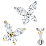 view all Titanium Internal Jewelled Queen Butterfly Top body jewellery