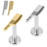view all Titanium Internally Threaded Labrets 1.2mm - Titanium Cleaver body jewellery