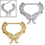 view all Steel Gabriel Wing Nipple Clicker Ring body jewellery