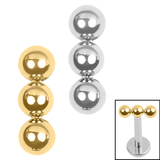 view all Titanium Internal Asia Tri Ball Top body jewellery