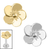 view all Steel Internal Pansy Flower Top body jewellery