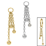 view all Titanium Charm - Trilogy Ball body jewellery