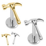 view all Titanium Internally Threaded Labrets 1.2mm - Titanium Hammer body jewellery