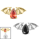 view all Titanium Internal Jewelled Death Bat body jewellery