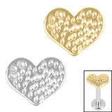 view all Titanium Internal Hammered Heart body jewellery