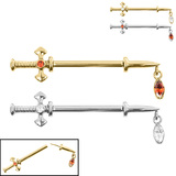 view all Titanium Threadless Jewelled - Excelsior Nipple Bar body jewellery