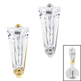 view all Titanium Internal Jewelled Tapered Baguette Top body jewellery