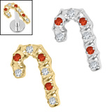 view all Titanium Internal Candy Cane body jewellery